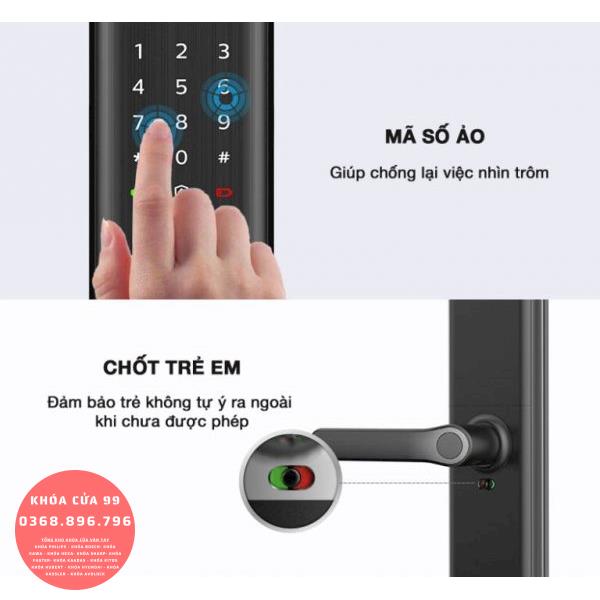 Khóa cửa thông minh vân tay cao cấp Philips 7300-5