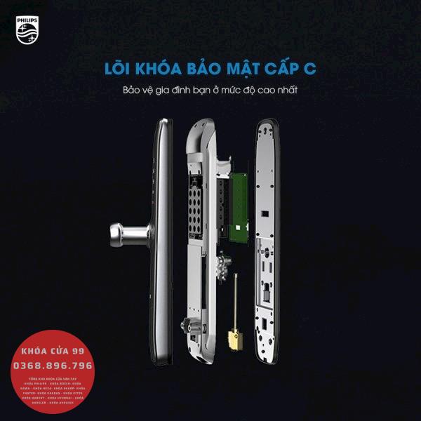 Khóa cửa thông minh vân tay cao cấp Philips 7300-5