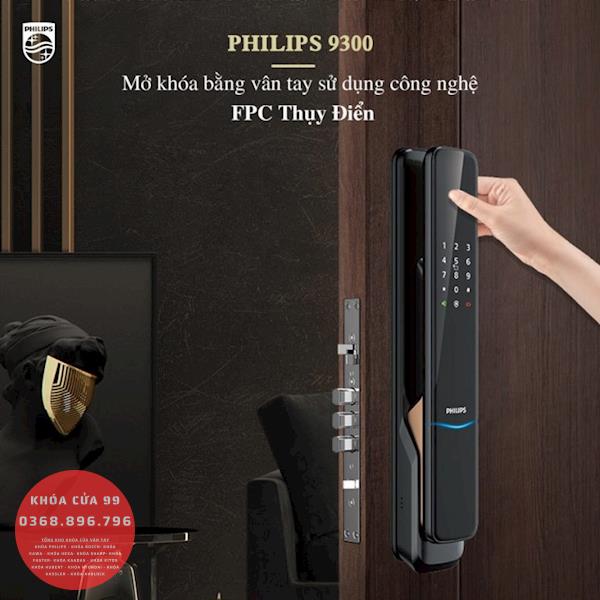 Khóa cửa thông minh vân tay cao cấp Philips 9300 with Gateway điều khiển từ xa