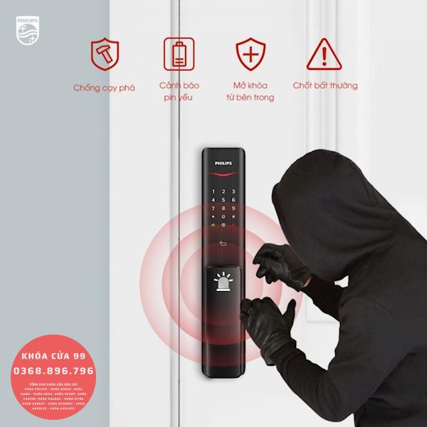 Khóa cửa thông minh vân tay cao cấp Philips Alpha-5