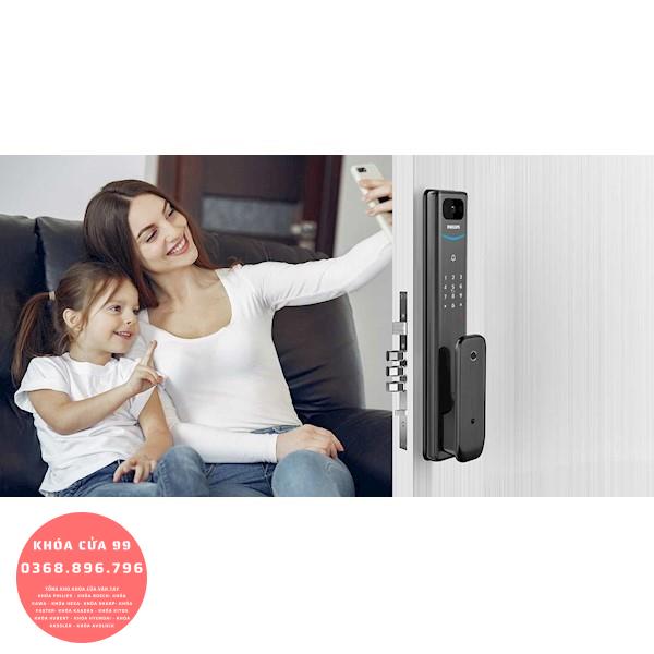Khóa cửa thông minh vân tay cao cấp Philips Alpha-V-5HWS tích hợp chuông cửa