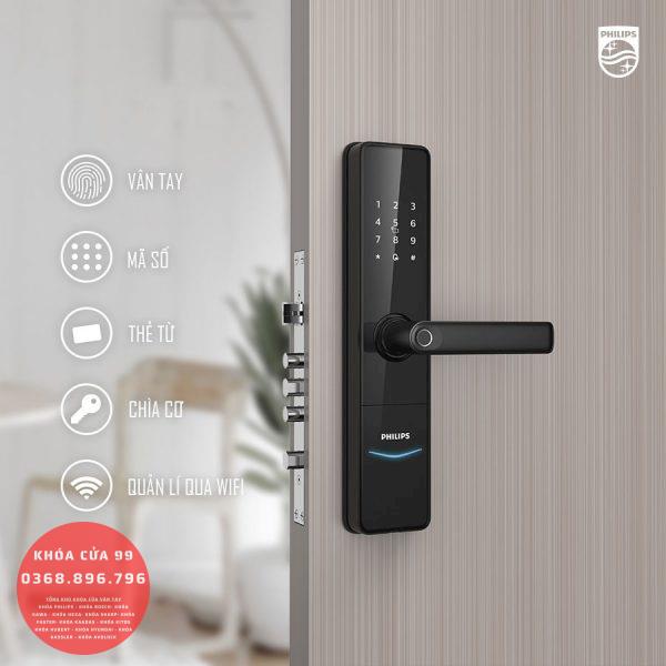 Khóa cửa thông minh vân tay cao cấp Philips DDL603E