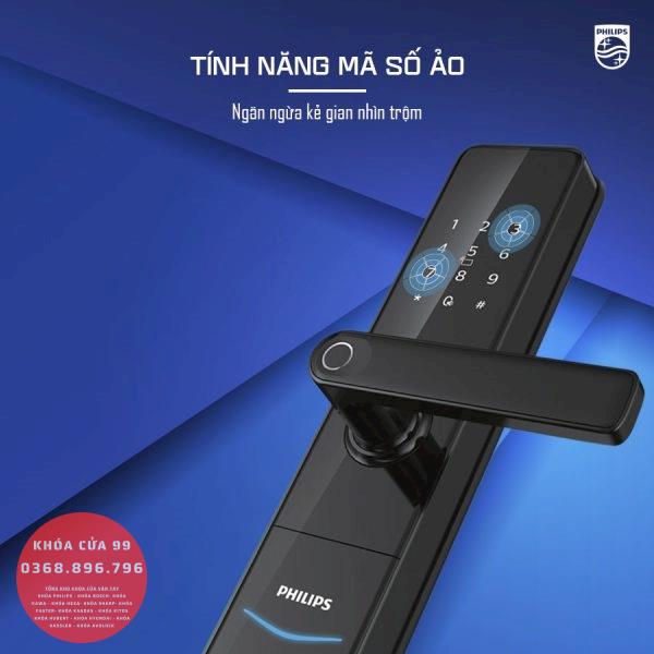 Khóa cửa thông minh vân tay cao cấp Philips DDL603E