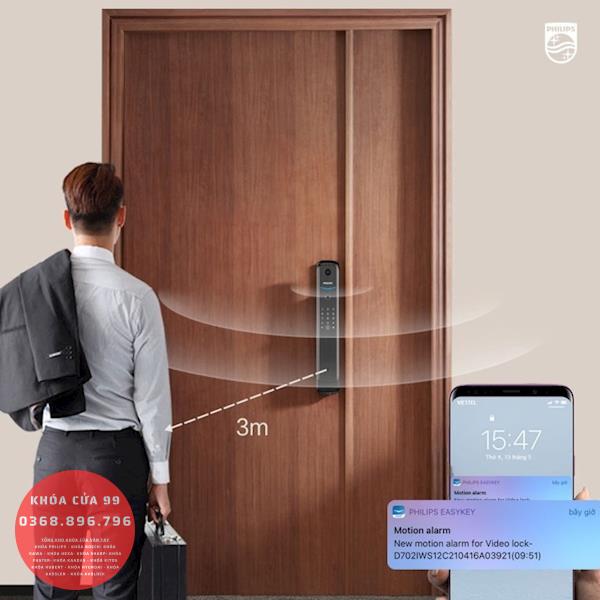 Khóa cửa thông minh vân tay cao cấp Philips DDL702-1HWS - Camera