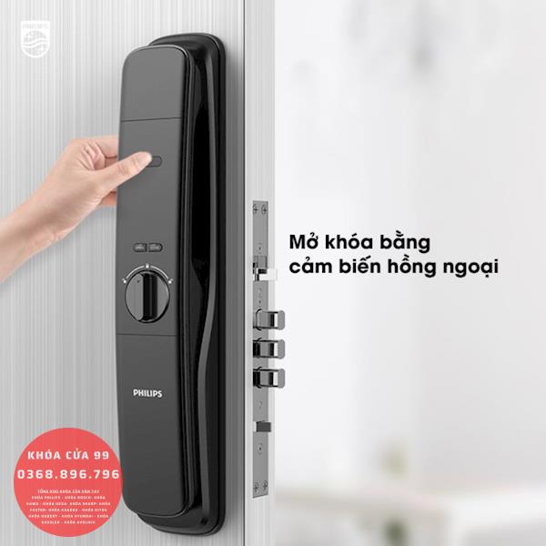 Khóa cửa thông minh vân tay cao cấp Philips DDL702-8HWS- mở bằng Face 3D