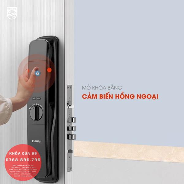 Khóa cửa thông minh vân tay cao cấp Philips DDL702E-5HWS
