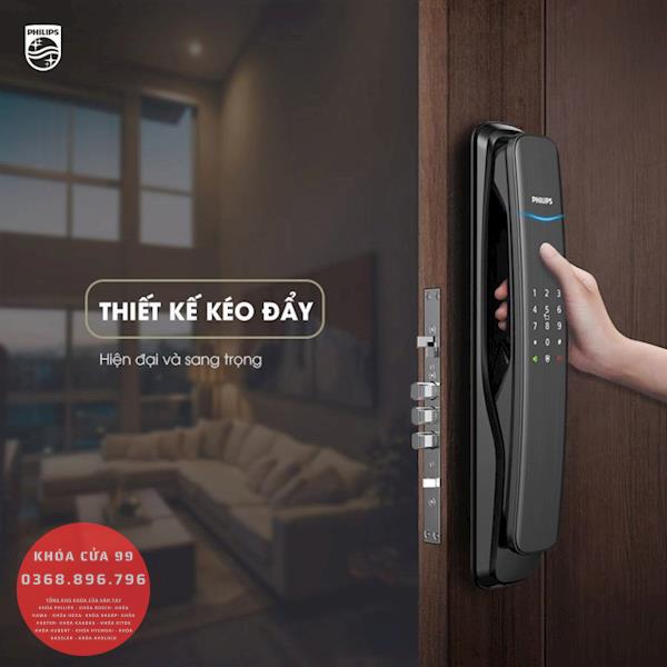 Khóa cửa thông minh vân tay cao cấp Philips DDL702E-5HWS