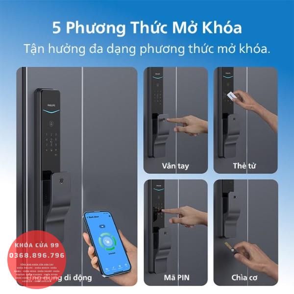 Khóa cửa vân tay Philips DDL801 5HBS
