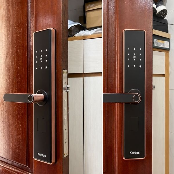 Khóa cửa vân tay Kardos SmartLock G63 Viền Đồng