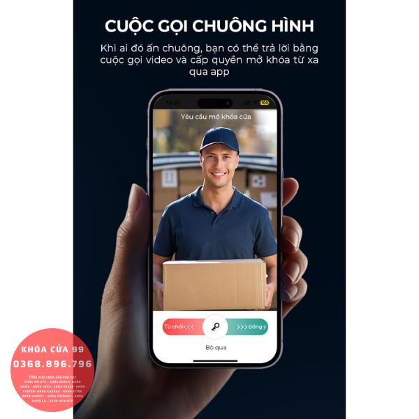 Khóa cửa vân tay Kaadas Q9-FVP tĩnh mạch ngón tay và face id