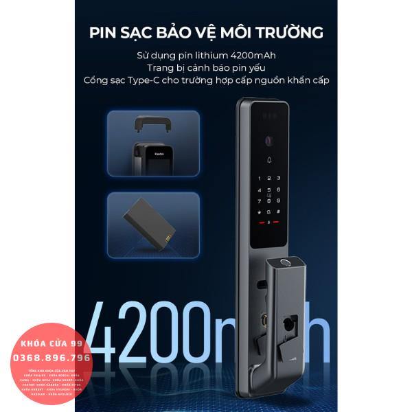 Khóa cửa vân tay Kaadas Q9-FVP tĩnh mạch ngón tay và face id