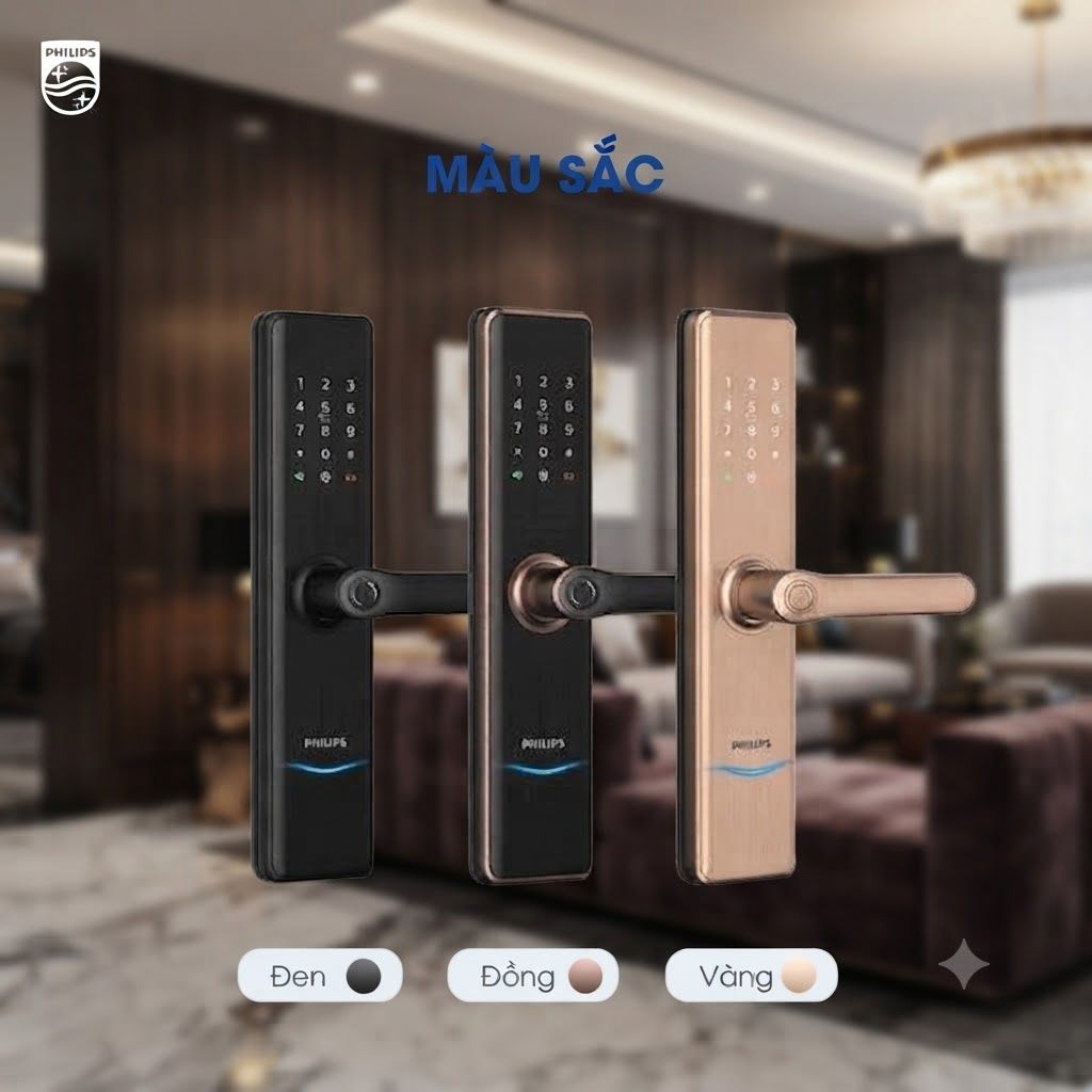 Khóa cửa thông minh vân tay cao cấp Philips 7300-5