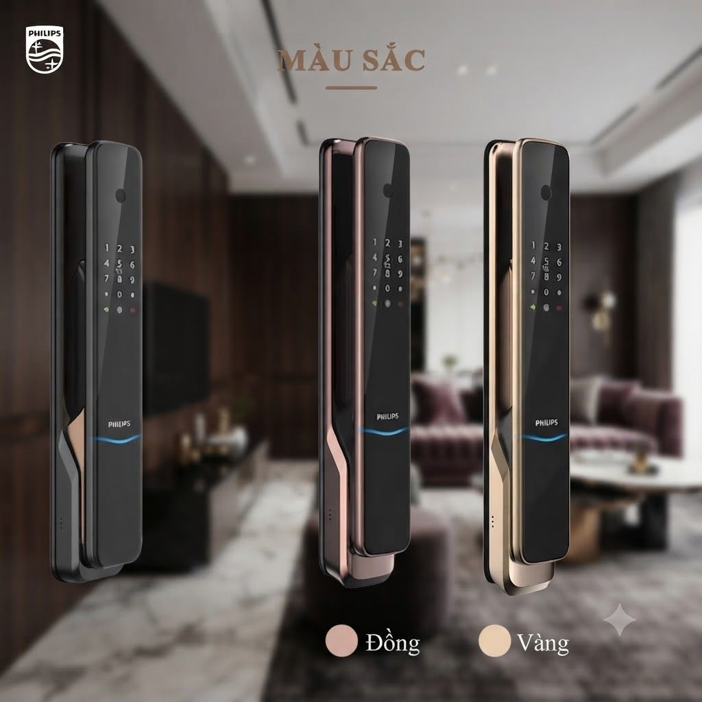 Khóa cửa thông minh vân tay cao cấp Philips 9300 with Gateway điều khiển từ xa