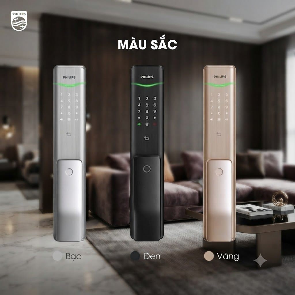 Khóa cửa thông minh vân tay cao cấp Philips Alpha-5