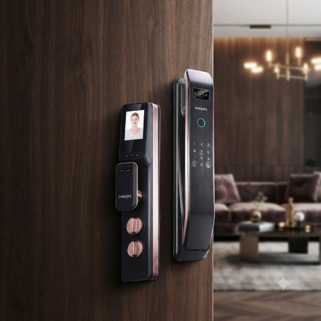 Khóa cửa thông minh vân tay cao cấp Philips DDL303 Camera