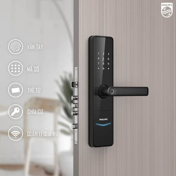 Khóa cửa thông minh vân tay cao cấp Philips DDL603E